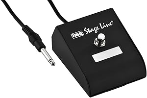 MONACOR Img Stage Line FS-100 - Pedal para amplificador de guitarra, color negro