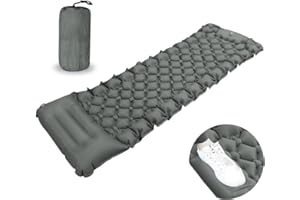 BIHEE Materassino Campeggio Autogonfiabile, 8 cm di Spessore Ultraleggero Gonfiabile Materassino Trekking Materasso Lettino per Campeggio Escursionismo e viaggi, Alpinismo, Esterni
