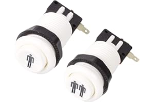 EG STARTS Happ Style 1 joueur / 2 joueurs début et boutons de démarrage à la maison avec micro-interrupteur pour jeux de machine d'arcade Mame Jamma pièces