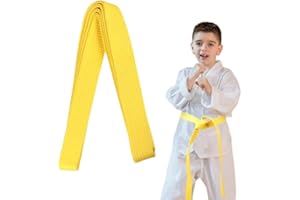 COYUN 1 pcs 220cm Gelber Taekwondo-Gürtel, Judo gürtel Judo Karate Gürtel Belt Kampfkunst Karate Judo Taekwondo Belts Professioneller Karate Aikido Belt für Kinder Erwachsene Kampfsportgürtel