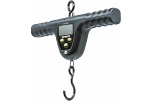 SABER TACKLE Saber - Digital Bar Scales - Up to 110 lbs / 50 kg - Lift Or Mount - LCD Display - Easy To Use - Stowaway Hook - Auto Shut Off - Stores Heaviest Weight - Battery Level Indicator - Carp Fishing Gear