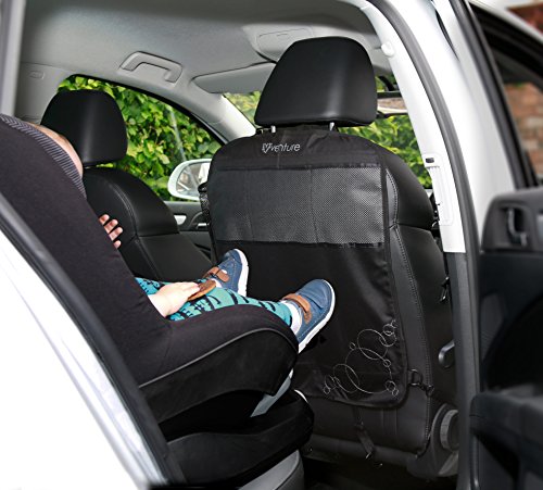 Wagen Sie-Premium Car Seat Protector-Kick-Matten (schwarz, Packung mit 2) - 2