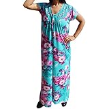 Indiatrendzs Women's Nighty Hosiery Floral Night Gown Free Size