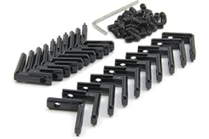 Befenybay - 20 pezzi con slot a T a forma di L, per interni interni a 90 gradi, con viti per slot a T da 6 mm, in alluminio per profili di estrusione serie 2020