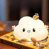 fizzytech Cloud Night Light for Kids, Silicone LED Lamp with 7 Color Changing Touch Control, USB Rechargeable Bedside Lamp fo
