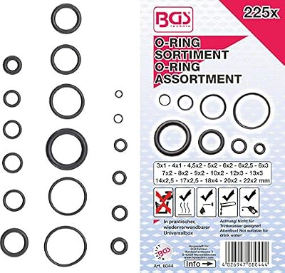 BGS 8044 | Assortiment de joints toriques | Ø 3 - 22 mm | 225 pièces