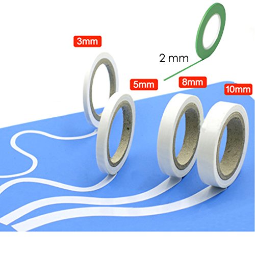 VEDA® Set von 5 Masking Tape f. Rundungen 3mm / 5mm / 8mm / 10mm Handwerkzeuge Zubehör Modellbau Hobbie