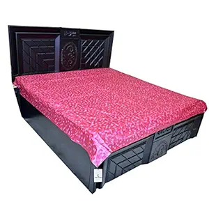 Kuber Industries Plastic Mattress Protector Sheet (6.5 Ft x 6.5 Ft), Pink (KMT0101)