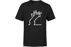 ESCOBART T Shirt Herren Bedrucken | Witzigen Lustig Fun Sprüche Tshirts | Comic Vintage Cool Bedruckt Design Baumwoll Tshirt | Schwarz Herrenshirt mit Drucken Motiv La Linea Balum Balum | Größe 3XL