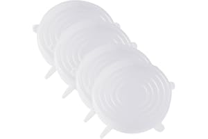 Ryaupy 4 Pezzi Coperchi In Silicone, Coperchi in Silicone Stretch, Coperchi Riutilizzabili Elastici, per Vari Contenitori,Piatti,Scodelle,Tazza, 11,5 cm