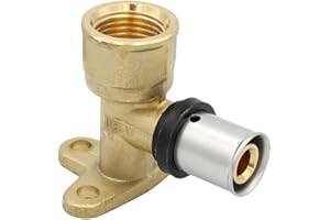 STABILO SANITAER Pipetec Pressfitting Wandwinkel 16x2 1/2 Zoll IG 52mm Wandscheibe TH Kontur Verbundrohr, DVGW, TH-Profil