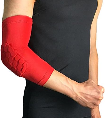 Baisde Tennis Elbow Anti-collision Sports Brace Breathable Basketball Arm Support 1pc , red , M