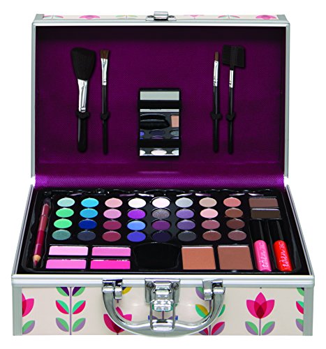 Eden Printed Beauty Case Filled with Cosmetics and Tools