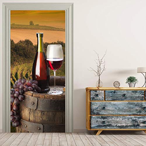 LJIEI-Sticker-Porte-Impermable-3D-Autocollant-De-Porte-Cratif-Auto-Adhsif-Papier-Dcoration-Chambre-Salon-Stickers-Muraux-Autocollants-De-Porte-Vignoble-Immobilier-90X200