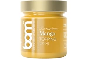 BAM Topping Fruits - 200g - 70% de Fruits, Sans Gluten - Pour Gâteaux, Yaourts, Smoothies et Desserts, Mangue