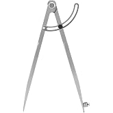 QWORK&reg; Adjustable Compass 300 mm, Marking Compass with Locking Wing and Pencil Holder, Professional Drawing Compass for Woodw