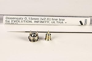 Harder & Steenbeck 126823 Nozzle Set 0.15mm fine line for Evolution, Infinity, Ultra + GRAFO