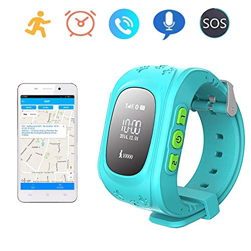 Hangang - Reloj de rastreador GPS para niños, Resistente al Agua, Reloj Inteligente, antirroaming, Llamadas SOS, buscador de niños, Seguimiento en Tiempo Real, Compatible con Smartphones