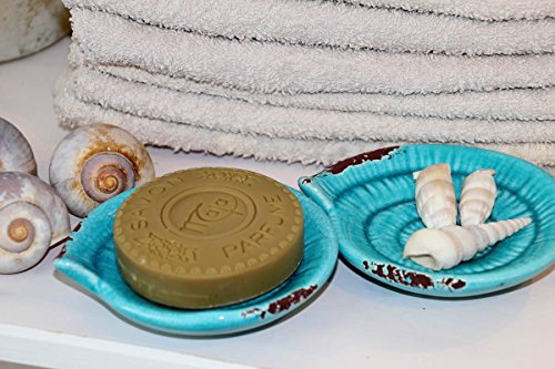 LS Design Fossil Deko Schale Badezimmer Bad Seifenschale Maritim Shabby Türkis - 3