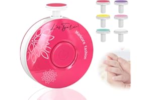 【L'AS Tijara】 Lime à ongles électrique pour bébé Coupe Ongle Bebe Faible Bruit, Lime a Ongle Electrique Bebe et Nouveau-Nés Lime Ongle Bebe et Enfant Soins des ongles (Rose Fushia)