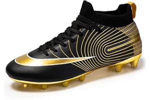 AOIKOY Scarpe da Calcio Uomo FG/AG Sportive da Allenamento Professionale All'aperto Sportivo Scarpe da Allenamento Teenager Bambini Scarpe Calcetto Spike Tacchetti EU 35-46