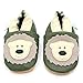 Soft Leather Baby Boy Shoes with Suede Soles by Dotty Fish - Olive Green Bear - 18-24 Months