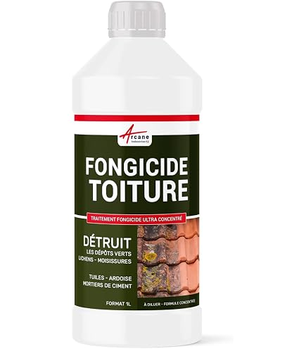 Arcane Industries - Fongicide Concentré Anti-mousse Et Dépôts Verts Pour Façades - 5L (5x1L) - Élimine Algues, Lichens, Champignons