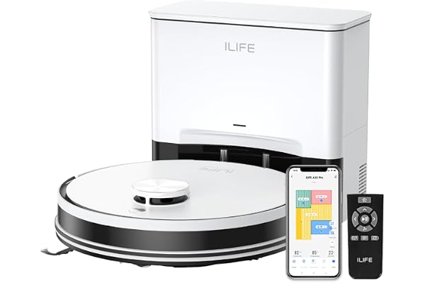ILIFE A30 Pro Robot Vacuum Cleaner with LiDAR Navigation, Self-Empty Station, Strong Suction, 2-in-1 Vacuum & Mop, Customised