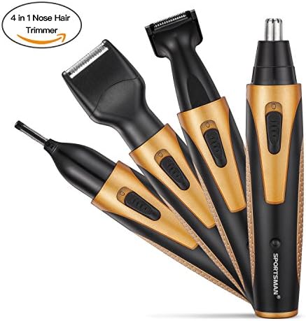 Nose Hair Trimmer, [Newest Version] 4 in 1 Rechargeable Nose Trimmer/Nose Ear Trimmer/Beard Trimmer/Sideburn Trimmer/Eyebrow Trimmer Stainless Steel&amp;Water Resistant with Wet/Dry&amp;Vacuum Cleaning System