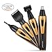 Nose Hair Trimmer, [Newest Version] 4 in 1 Rechargeable Nose Trimmer/Nose Ear Trimmer/Beard Trimmer/Sideburn Trimmer/Eyebrow Trimmer Stainless Steel&Water Resistant with Wet/Dry&Vacuum Cleaning System
