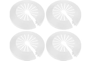 M METERXITY 6-Pack Pipe Cover Decoration, Suit for 14mm-40mm Outer Diameter Flange Water Pipe Escutcheon Water Pipe Drain Line Cover for Radiator Pipe/Water Drain Tube [White]