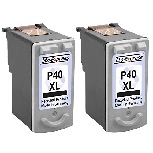 2x Druckerpatrone für Canon PG-40XL Black Pixma IP2200 MP210 MP220 MP450 MP460 MX300 MX310 PlatinumSerie - 2