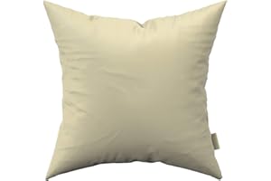 Essentials2publik premium 45x45cm waterproof garden filled cushion- Outdoor Seating patio Furniture- Standard Square made of breathable fabric throw pillow covers pad filled (Beige)