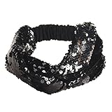 Neu Flexibilität Haarband Zweifarbige Pailletten Damen Stirnband, LEEDY Mädchen Niedlich Süß Weich Scheint Headband Wild Haarreif Gebundenes Kopfband Stirnbänder