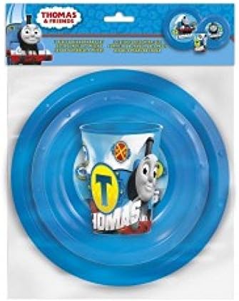 Kids 3 Piece Various Character Design Tableware Dinner Set with All Accessories Included (Age Group: 2+) (Thomas The Tank Engine)