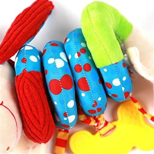HENGSONG Bunt Babyspielzeug Kleinkindspielzeug Plüschtiere Kinderwagenkette Spirale Spielzeug für Babyschale Kinderwagen Kinderbetten - 5