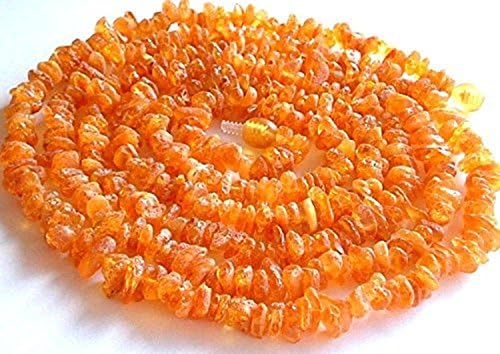 47 inch (120 Cm) Length Natural RAW Unpolished Baltic Amber Necklace Womens Healing MEDICAL Necklace by Ambermilana