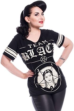 TEAM WEDNESDAY - Womens Black T-Shirt (Large)