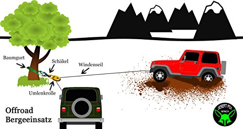 Bergegurt Baumgurt Abschleppseil 3m 9t - 3