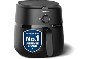 PHILIPS Air Fryer NA120/00, 4.2 Litre, Large, 100% Food Safe | uses up to 90% less fat, with Rapid Air Technology
