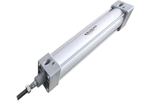 Woljay Pneumatic Air Cylinder SC 100 x 600 PT 1/2 Screwed Piston Rod Dual Action Bore: 100mm Stroke: 600mm