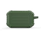 GadgetBite Luxury Armor Shockproof Silicon Protective Earphone Case Cover for Airpods Pro with Keychain-(Green)