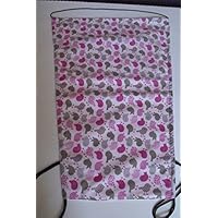 VERSANDKOSTENFREI Sonnensegel aus Baumwollstoff zweilagig oben süße Vögel, unten Weiß