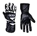 Produktbild Motorrad Racing Handschuhe maxfive Hardcore echtes Leder Motorrad Handschuhe mit Carbon Finger Armour schwarz