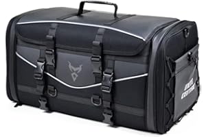 ‎MIGHTYDUTY MIGHTYDUTY Motorrad Hecktasche Expandable 55-70L wasserdichte Faltbare Durable Multifunktionale Portable Motorrad Tasche Hard Große Kapazität Aufbewahrungstasche Grau L