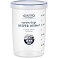 Lustroware Iwasaki Industry B-2275KN Antibacterial Food Storage Container, Quick Open/Close, Screw-Top Keeper, 1000 Deep Type, Antibacterial