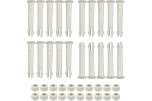 ZUEYEN Paquete de 20 pasadores de plástico para Juntas de Piscina y Juntas de Goma para Intex de 13 a 24 pies sobre el Suelo Redondo, Piscinas y Piezas de Repuesto rectangulares de Marco de Metal