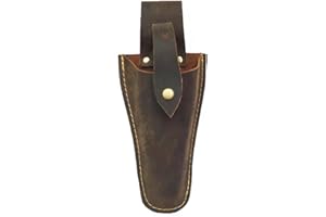 QEES Tool Belt Pouch, Durable Leather Sheath Gardening Tool Holster Case Bag for Garden Pruning Pliers Shears Secateurs Scissors or Knife, Tool Gifts for Men Dad Husband Boyfriend Him