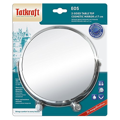 Tatkraft Eos Kosmetikspiegel Doppelseitiger Ø 17cm Die Spiegelfläche ist um 360 Grad drehbar - 3