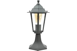 LICHT-ERLEBNISSE Farol exterior antracita E27 rústico IP44 lámpara exterior jardín PARIS